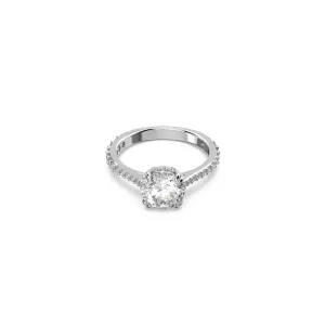 Swarovski Constella Princess Cut Rhodium Cocktail Ring