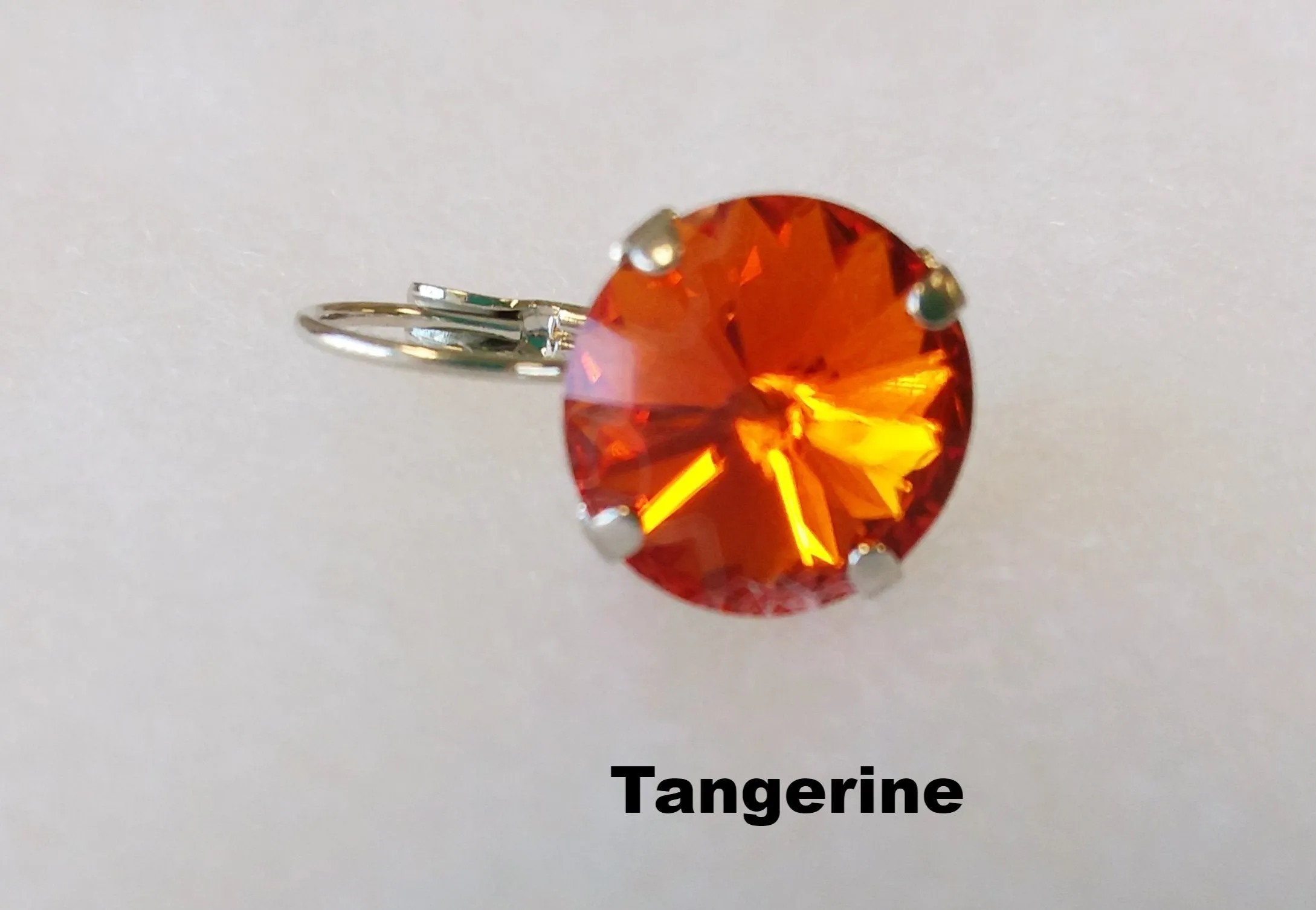 Swarovski Crystal Rivoli Prong Setting Leverbacks