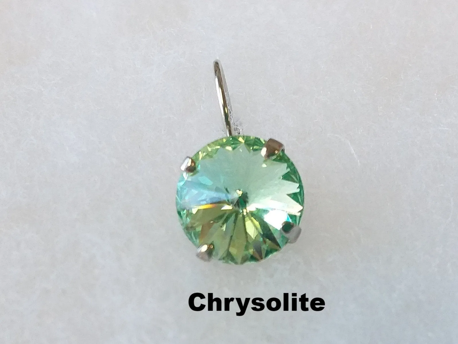 Swarovski Crystal Rivoli Prong Setting Leverbacks