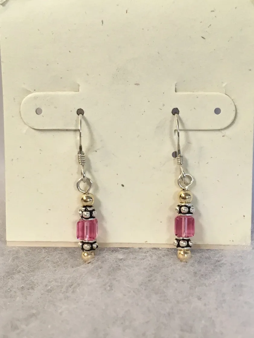 Swarovski Crystal small Cube Earrings