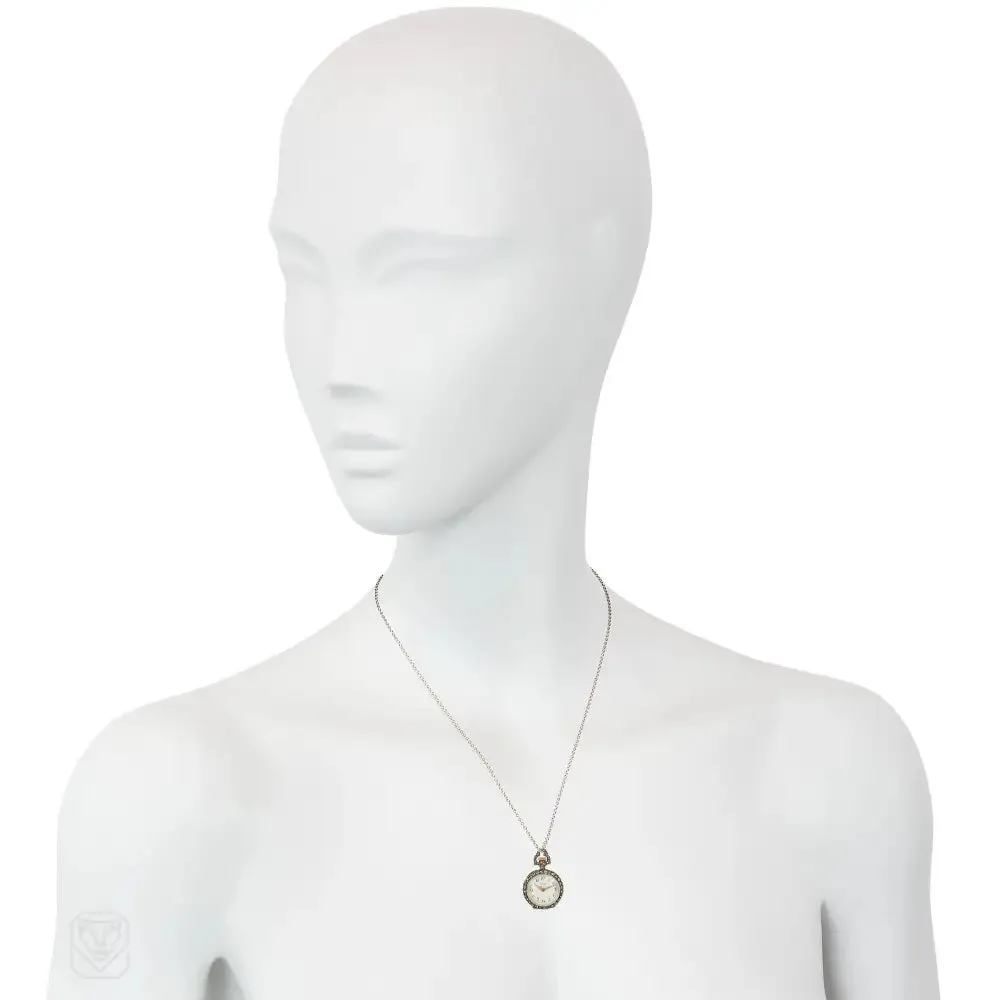 Swiss, Agassiz antique diamond watch pendant