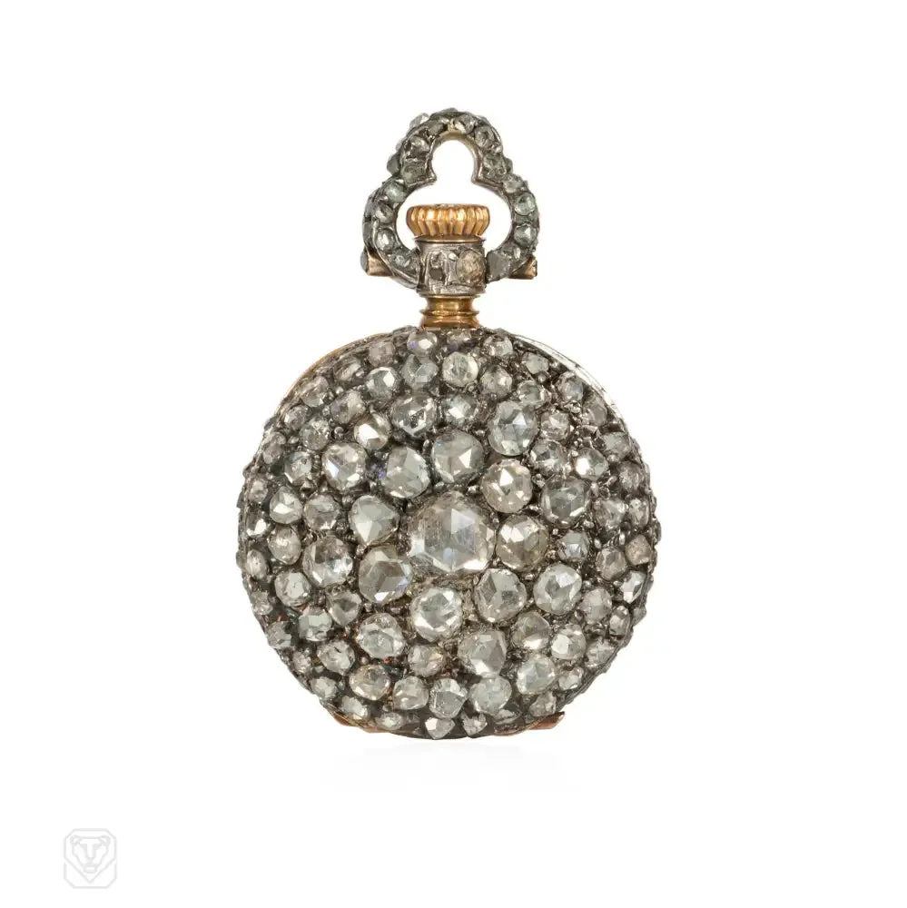 Swiss, Agassiz antique diamond watch pendant