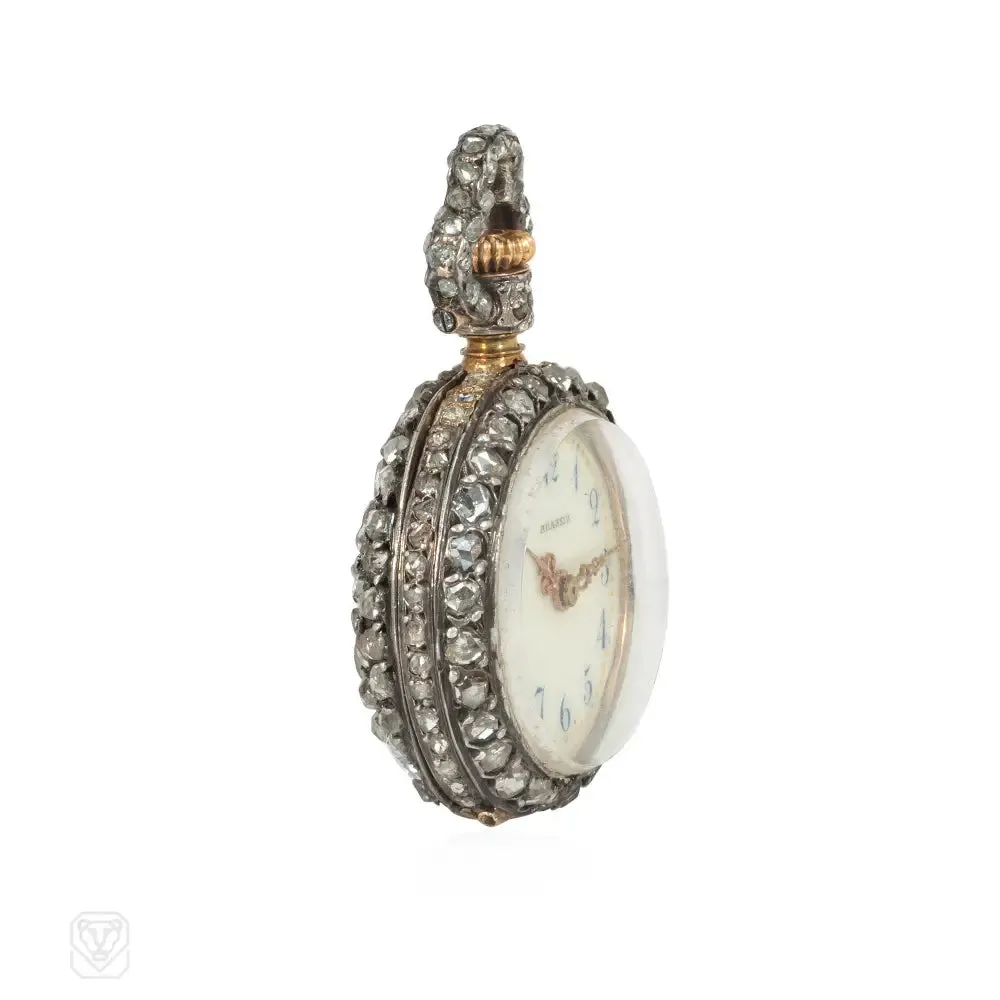 Swiss, Agassiz antique diamond watch pendant