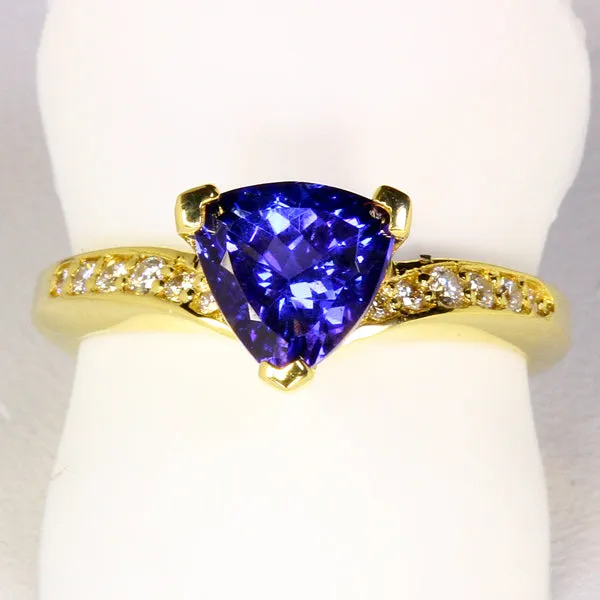 Tanzanite Ring Designed By Christopher Michael 1.50 Carat BVV Color