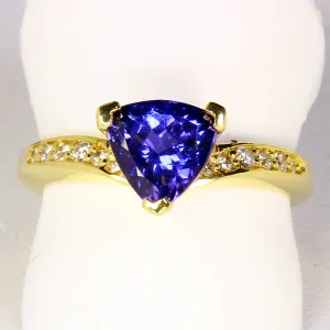 Tanzanite Ring Designed By Christopher Michael 1.50 Carat BVV Color