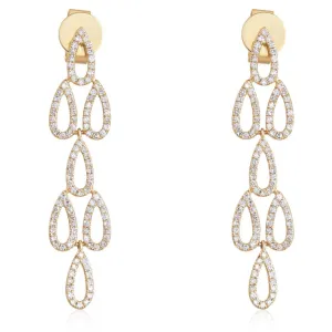 TEMPEST DIAMOND DROP STATEMENT  EARRINGS