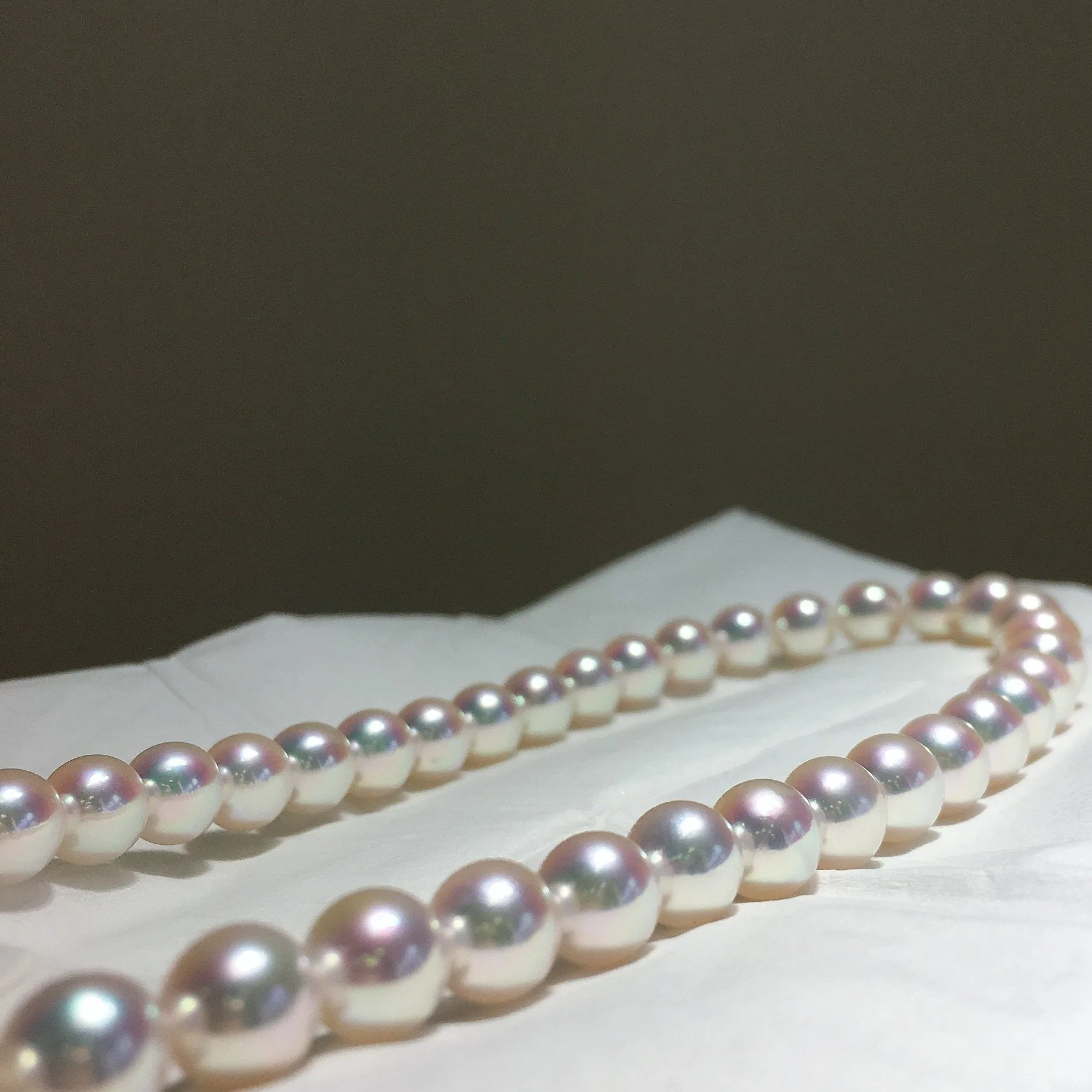 TEN-NYO | 天女 | 7.0-7.5 mm Japanese Akoya White Pearl Necklace - PSL Certificate