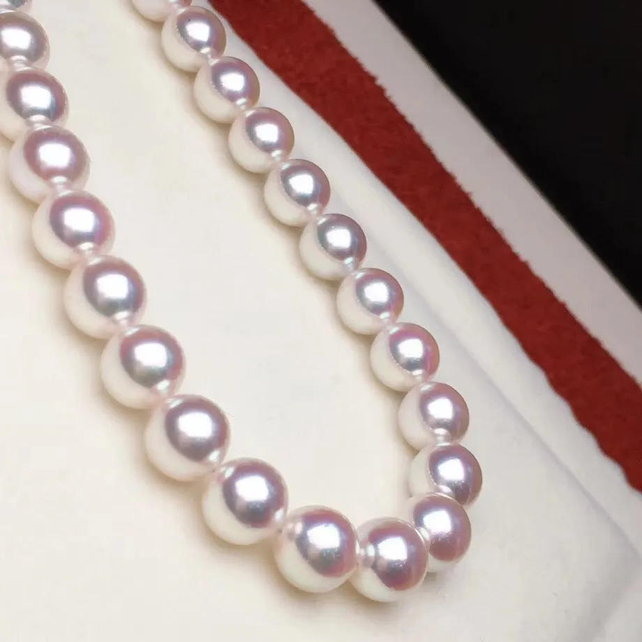 TEN-NYO | 天女 | 7.0-7.5 mm Japanese Akoya White Pearl Necklace - PSL Certificate