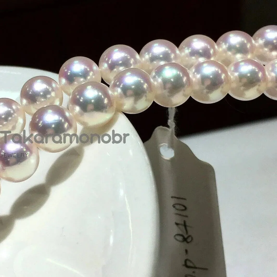 TEN-NYO | 天女 |8.0-8.5 mm Japanese Akoya White Pearl Necklace - PSL Certificate