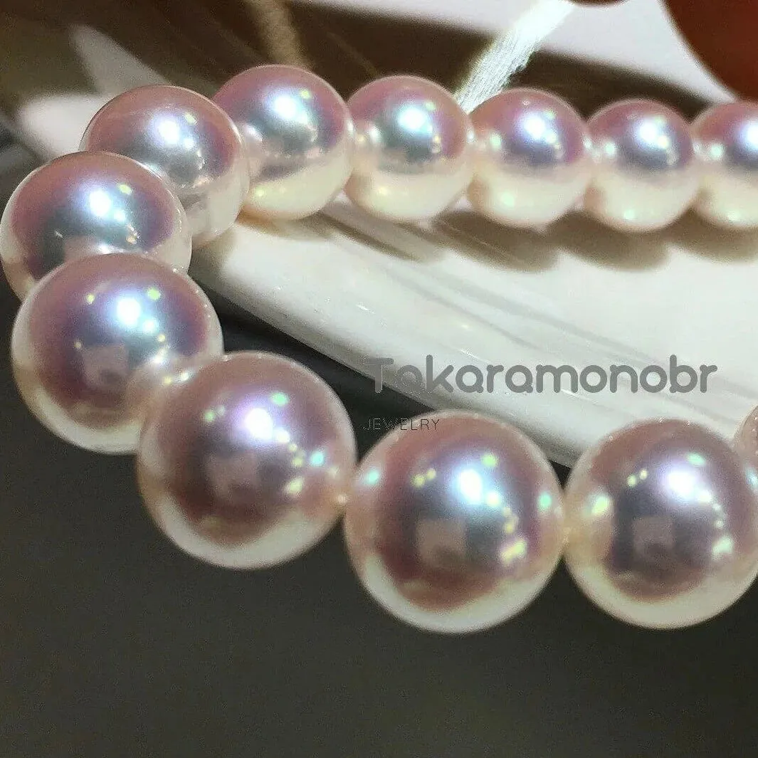 TEN-NYO | 天女 |8.0-8.5 mm Japanese Akoya White Pearl Necklace - PSL Certificate