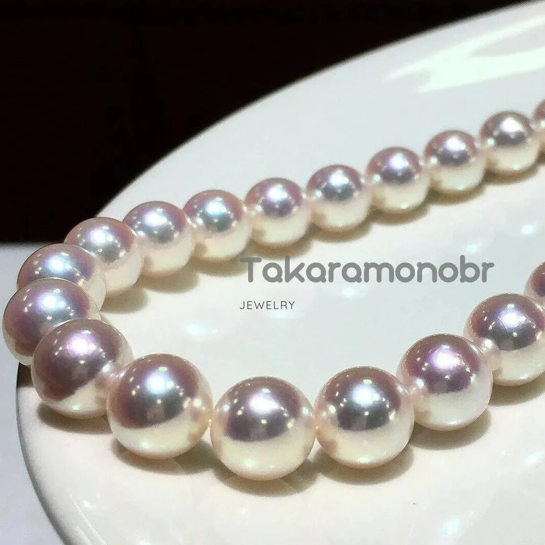 TEN-NYO | 天女 |8.0-8.5 mm Japanese Akoya White Pearl Necklace - PSL Certificate