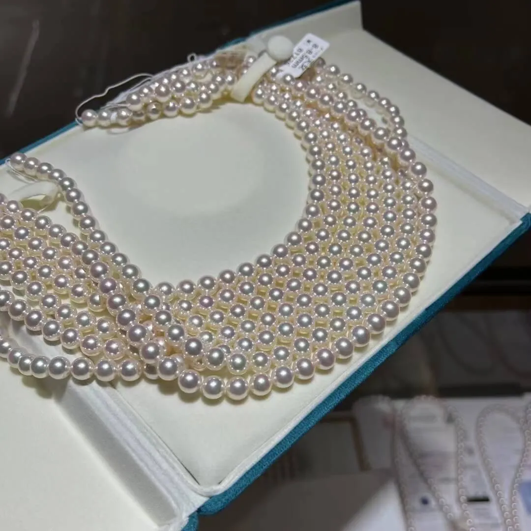 TEN-NYO | 天女 |8.0-8.5 mm Japanese Akoya White Pearl Necklace - PSL Certificate