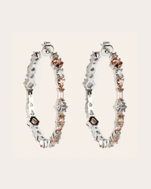 The Adriana champagne earrings - silver plated