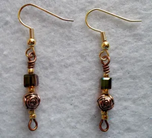 The Lillystone Collection Classic Crystal and Rose Earrings (special order - sold out)