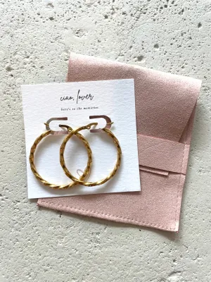 Thin Braided Hoop Earrings