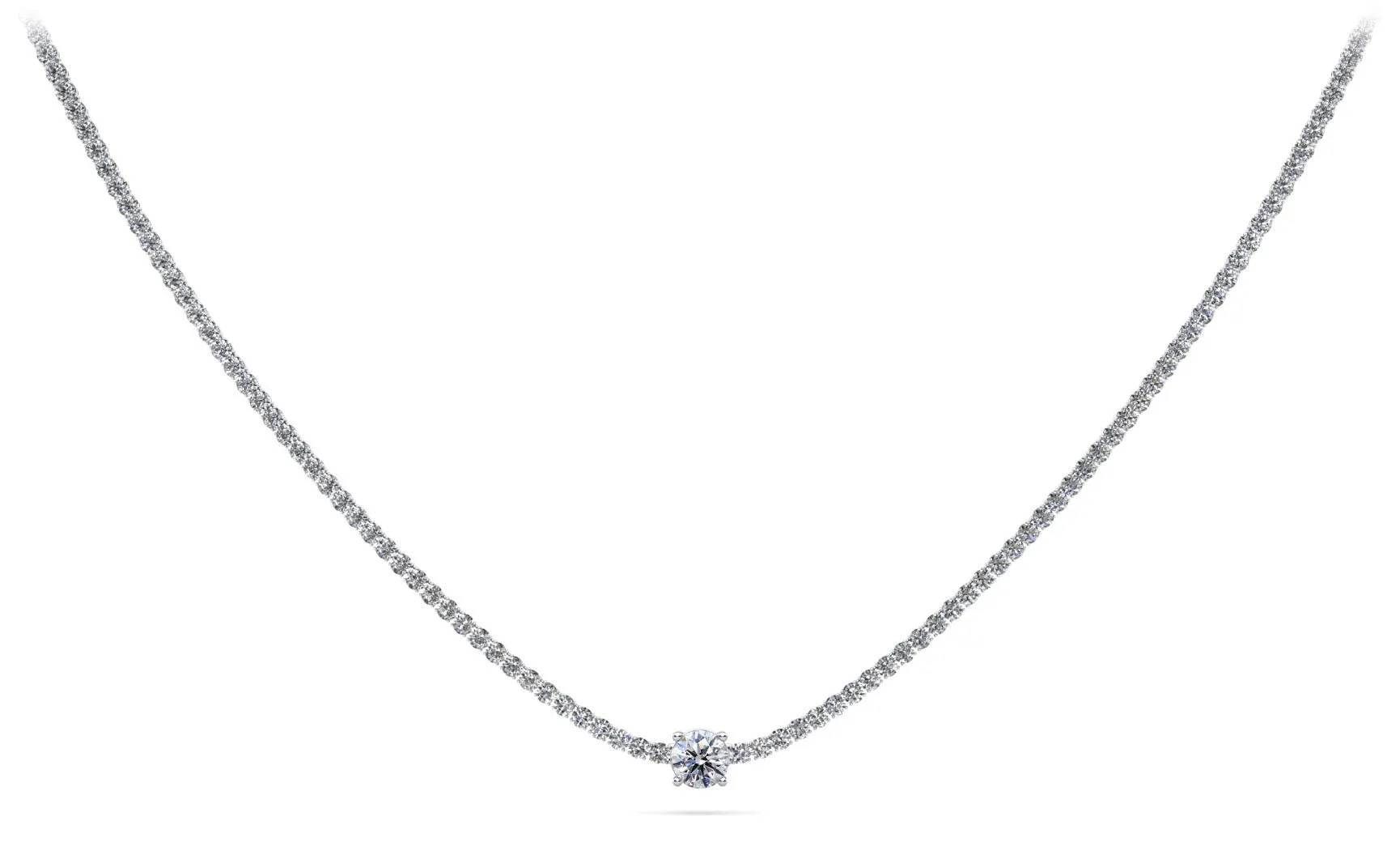 Timeless Dreams Brilliance Round Diamond Necklace with 8.22 ct.(finished) 2.2mm, 7.4mm