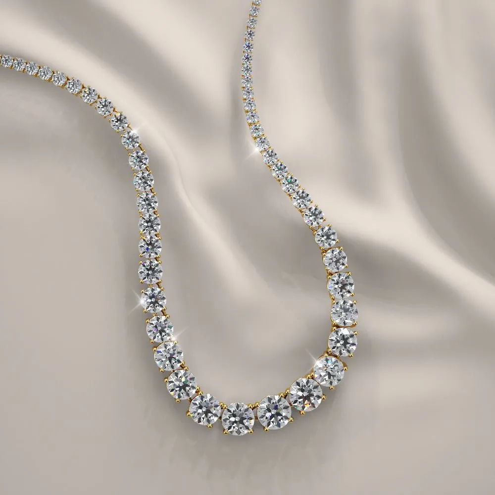 Timeless Dreams Tennis Diamond Necklace with 15.11 ct.(finished)