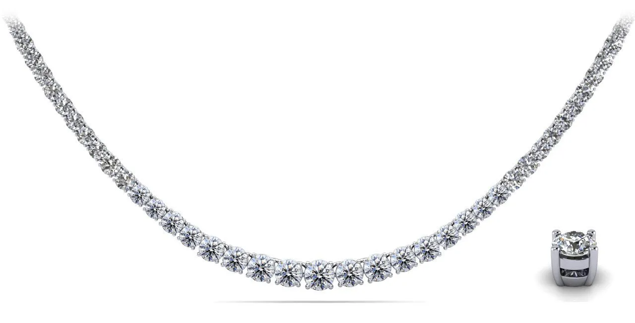 Timeless Dreams Tennis Diamond Necklace with 15.11 ct.(finished)