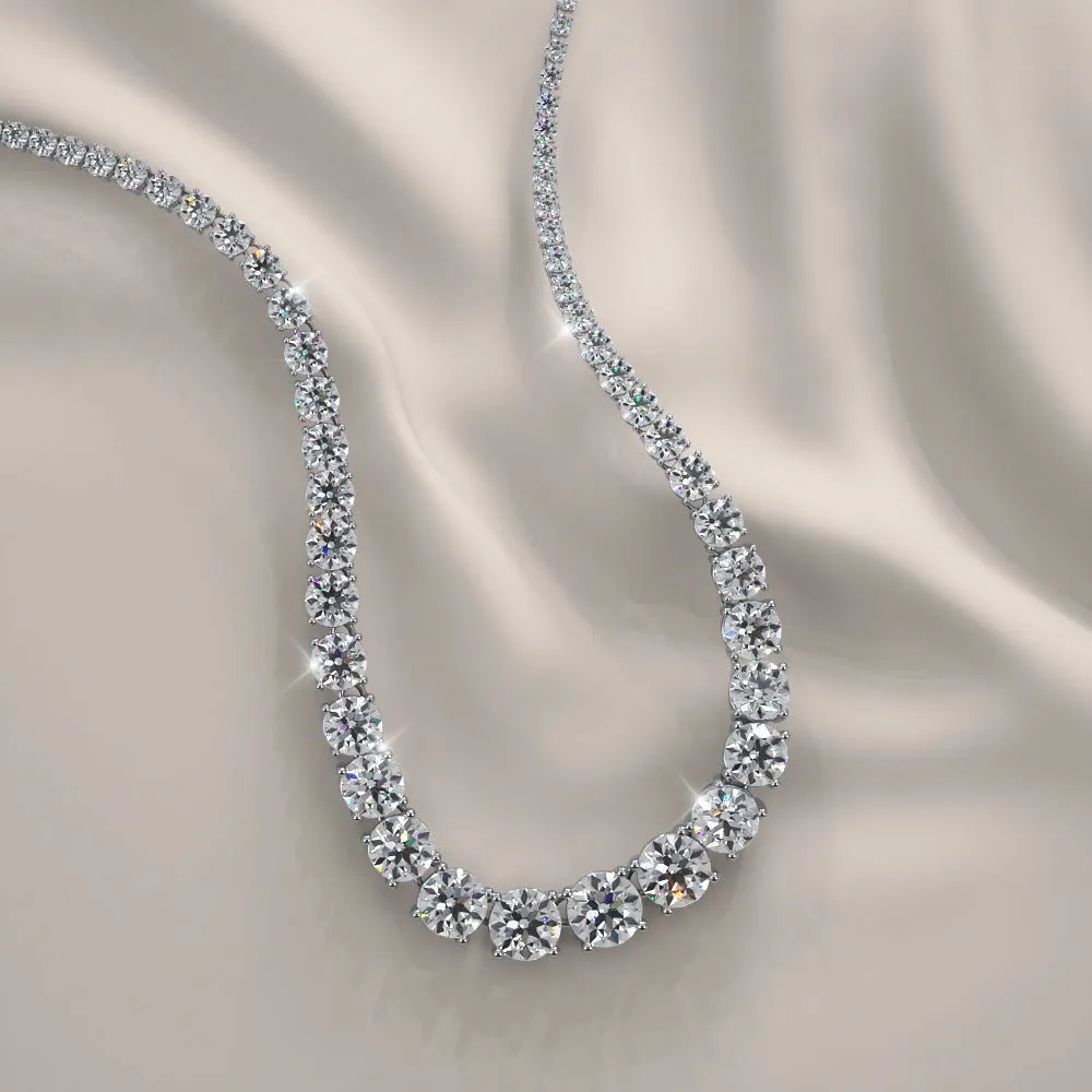 Timeless Dreams Tennis Diamond Necklace with 15.11 ct.(finished)