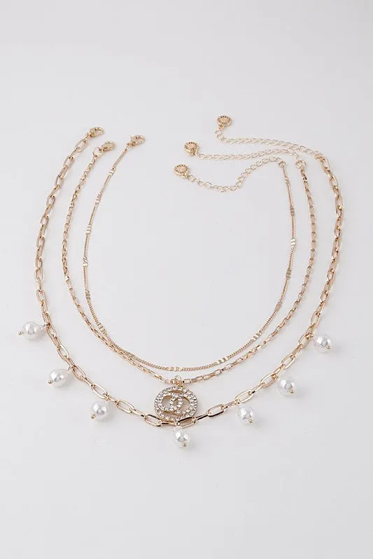 Triple Pearl Necklace