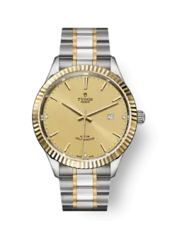 Tudor Style, Stainless Steel and Yellow Gold with Diamond-set, 41mm, Ref# M12713-0007