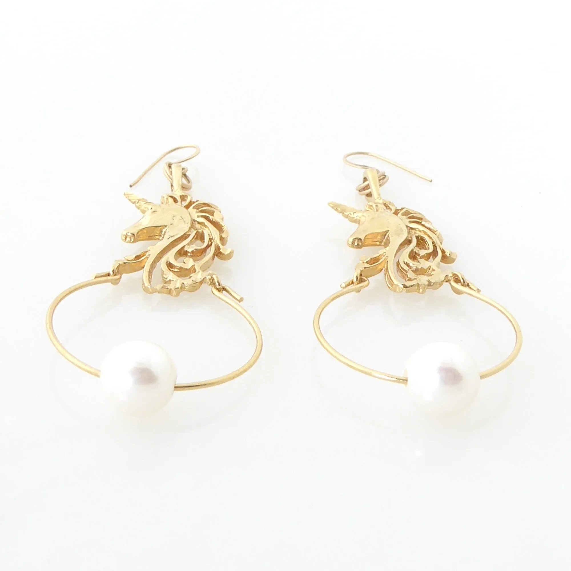 Unicorn pearl earrings