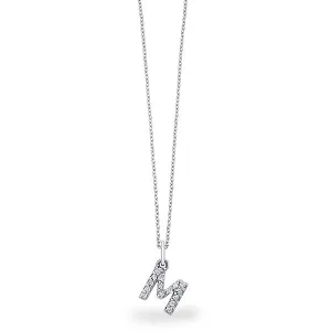 Uppercase Dangling Diamond Initial Pendant by KC Designs