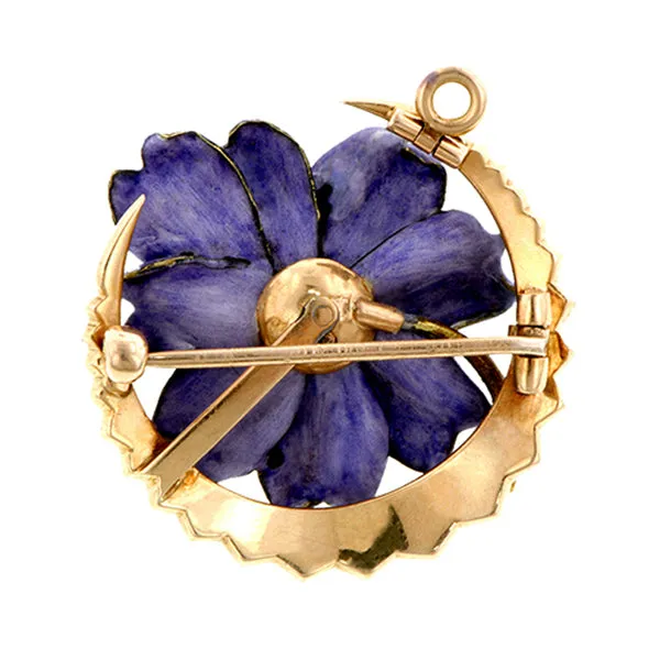 Victorian Enamel* "Honeymoon Pin" / Pendant