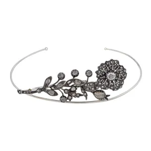 Victorian Rose Cut Diamond Flower Brooch