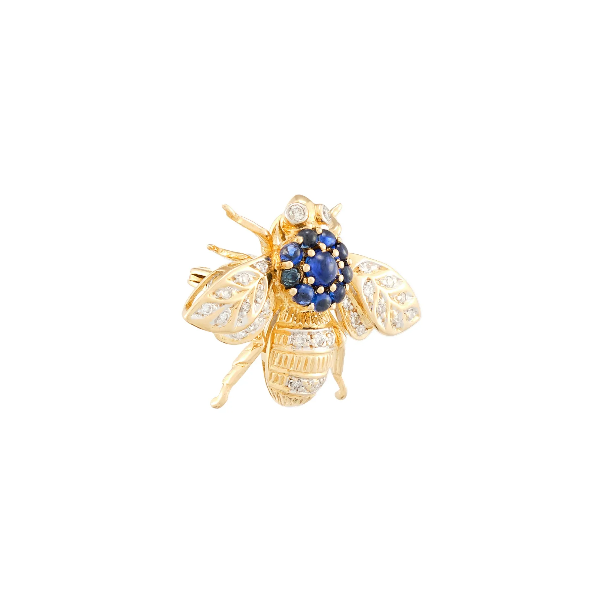 Vintage Bumblebee Sapphire Brooch