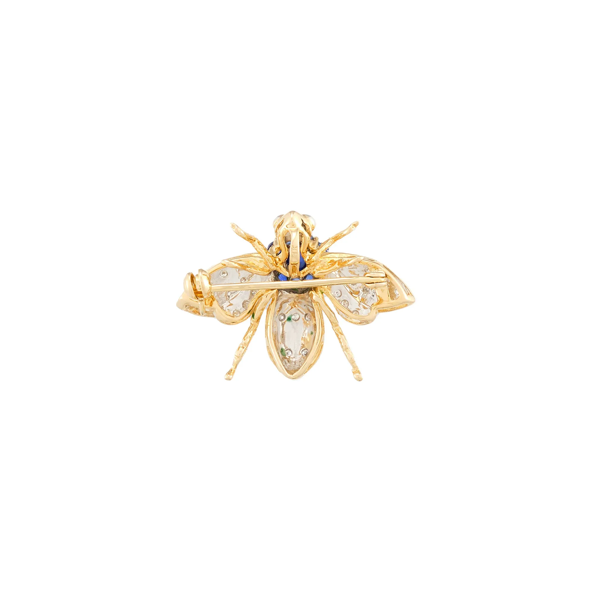 Vintage Bumblebee Sapphire Brooch