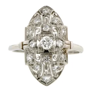 Vintage Diamond Dinner Ring, RBC 0.18ct