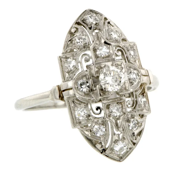 Vintage Diamond Dinner Ring, RBC 0.18ct