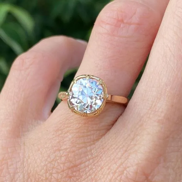 Vintage Diamond Engagement Ring, Old Euro 2.91ct.