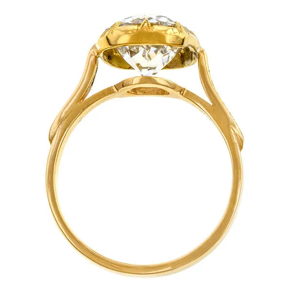 Vintage Diamond Engagement Ring, Old Euro 2.91ct.