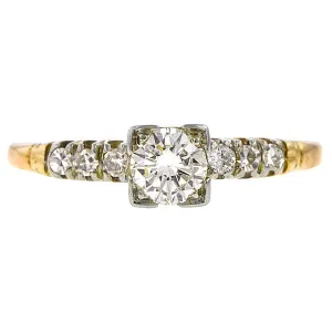 Vintage Diamond Engagement Ring, RBC 0.40ct.