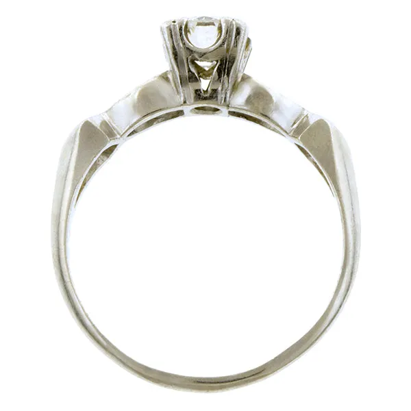 Vintage Diamond Engagement Ring, RBC 0.58ct