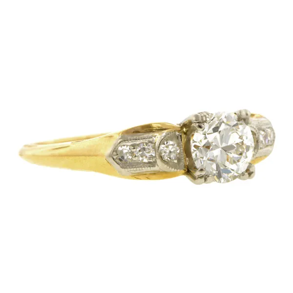 Vintage Diamond Engagement Ring, TRB 0.59ct