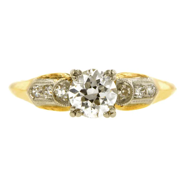 Vintage Diamond Engagement Ring, TRB 0.59ct