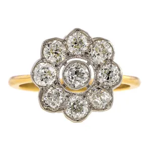 Vintage Diamond Flowerhead Ring