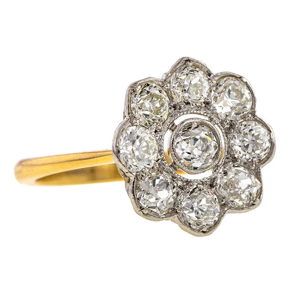 Vintage Diamond Flowerhead Ring