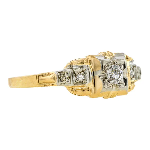 Vintage Diamond Ring, RBC 0.09ct.