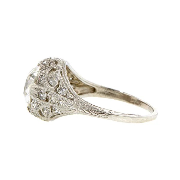 Vintage Engagement Ring, Old Euro 2.01ct