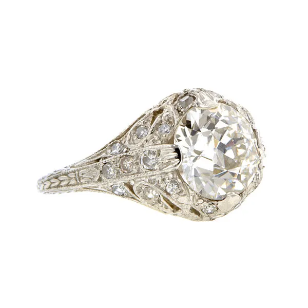 Vintage Engagement Ring, Old Euro 2.01ct
