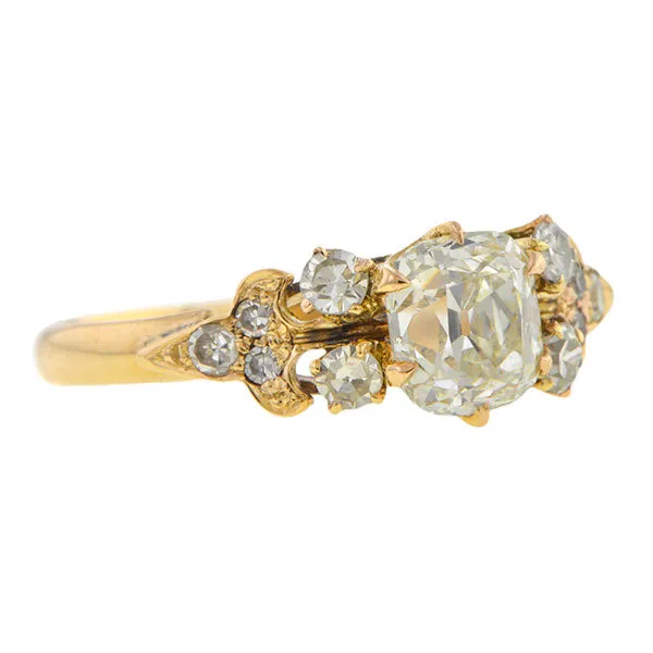 Vintage Engagement Ring, Old Mine cut 0.80ct