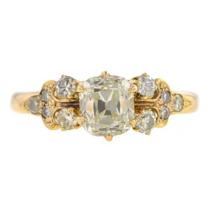 Vintage Engagement Ring, Old Mine cut 0.80ct