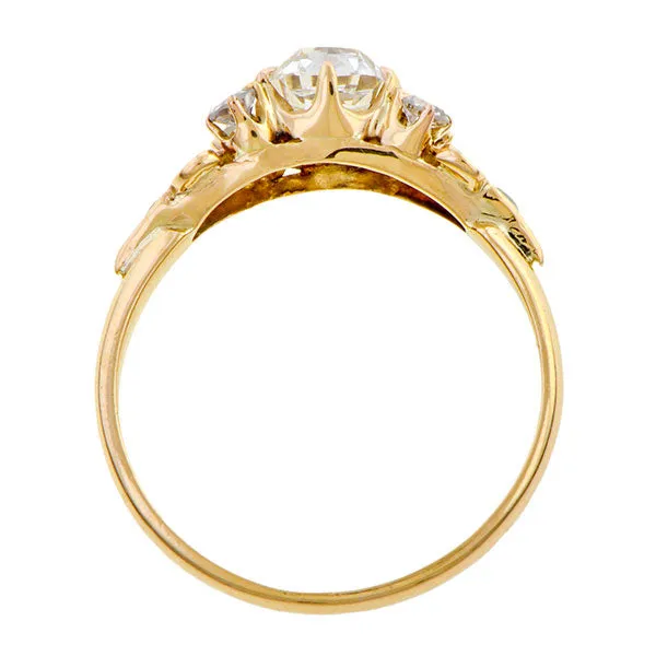 Vintage Engagement Ring, Old Mine cut 0.80ct