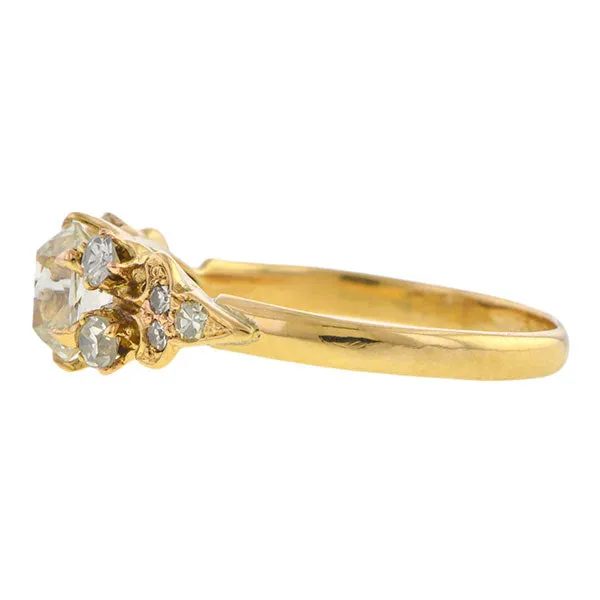 Vintage Engagement Ring, Old Mine cut 0.80ct