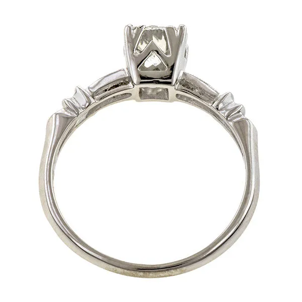 Vintage Engagement Ring, RBC 0.50ct.