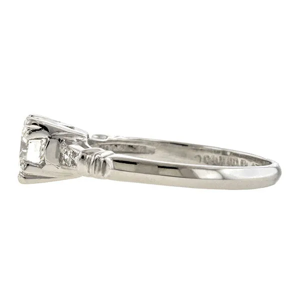 Vintage Engagement Ring, RBC 0.50ct.